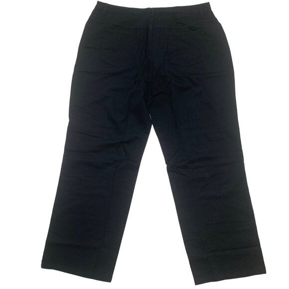 Woman Within Black Denim Jeans Size 24WP Natural Fit - Plus Size Short Petite - Picture 2 of 10